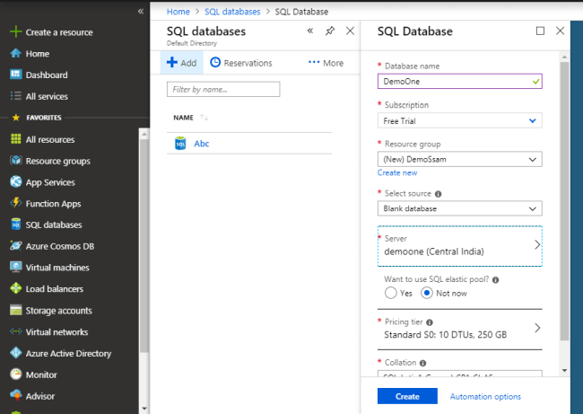 How To Create SQL Database In Azure And Connect With SQL Server Management Studio